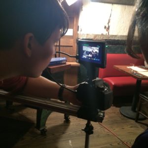 Jeanette and Erin pulling off a great slider shot for opening the scene.