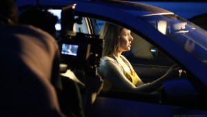 Kitty Ostapowicz (Danielle) during a shot in a parked car. 6/20