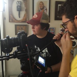 DoP Peter Westervelt and AC Jeanette Sears setting up a shot.